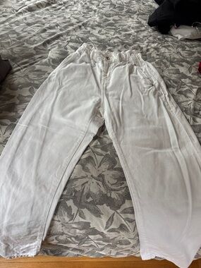 Zara White Wide Leg Jeans